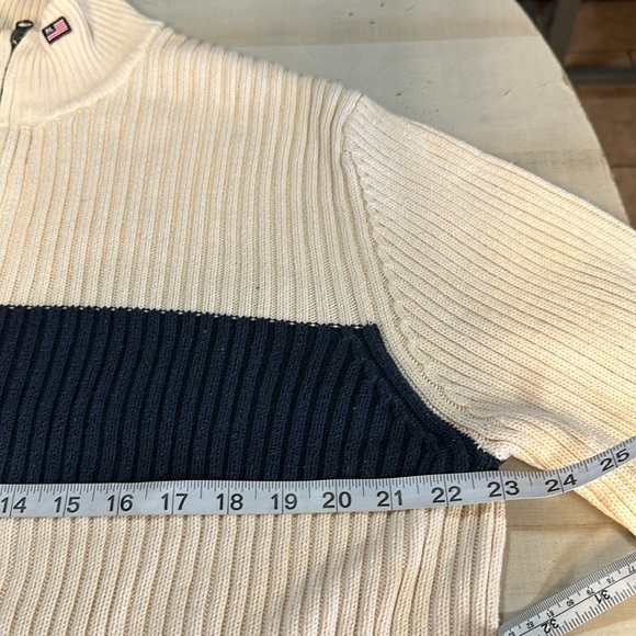 Ralph Lauren vintage full frontal zip to mock neck long sleeve ribbed sweater - Picture 8 of 10